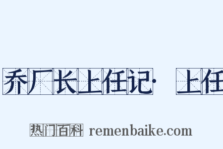 乔厂长上任记·上任是什么意思的图片